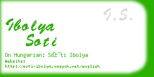 ibolya soti business card